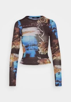 Jaded London LONG SLEEVE TISSUE SCRIBBLE DREAM PRINT - Bluzka Z Długim Rękawem - Black -Fashion Pol 01de927e148d4f848092c8e09d4ff057