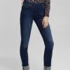 ESPRIT Jeansy Slim Fit - Blue Dark Washed