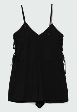 Stradivarius MIT SCHNÜRUNG - Kombinezon - Black -Fashion Pol 03e0670cac684921a96d5ff46c19724d