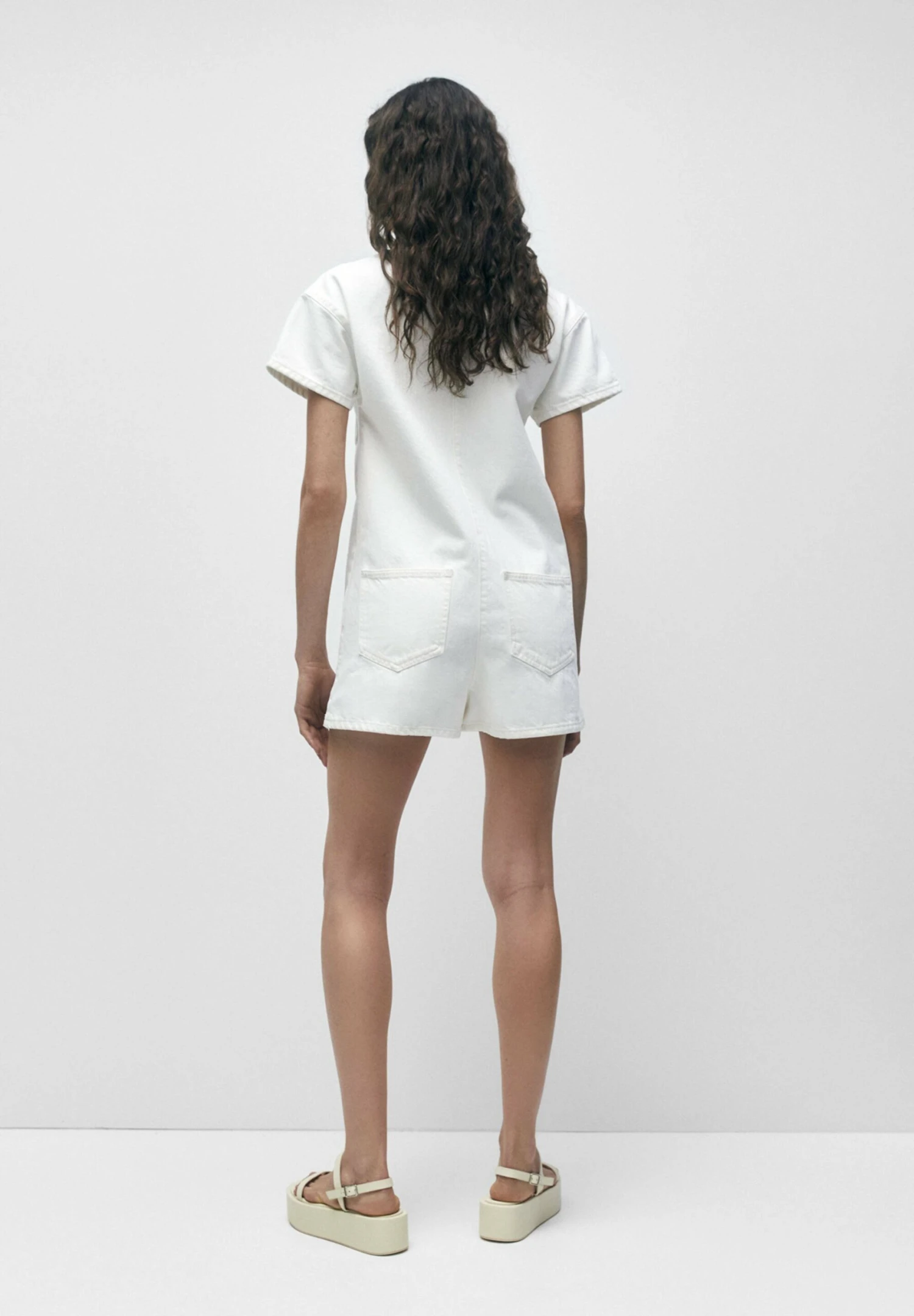 PULL & BEAR Kombinezon - White 3 PULL & BEAR Kombinezon - White - obrazek 3