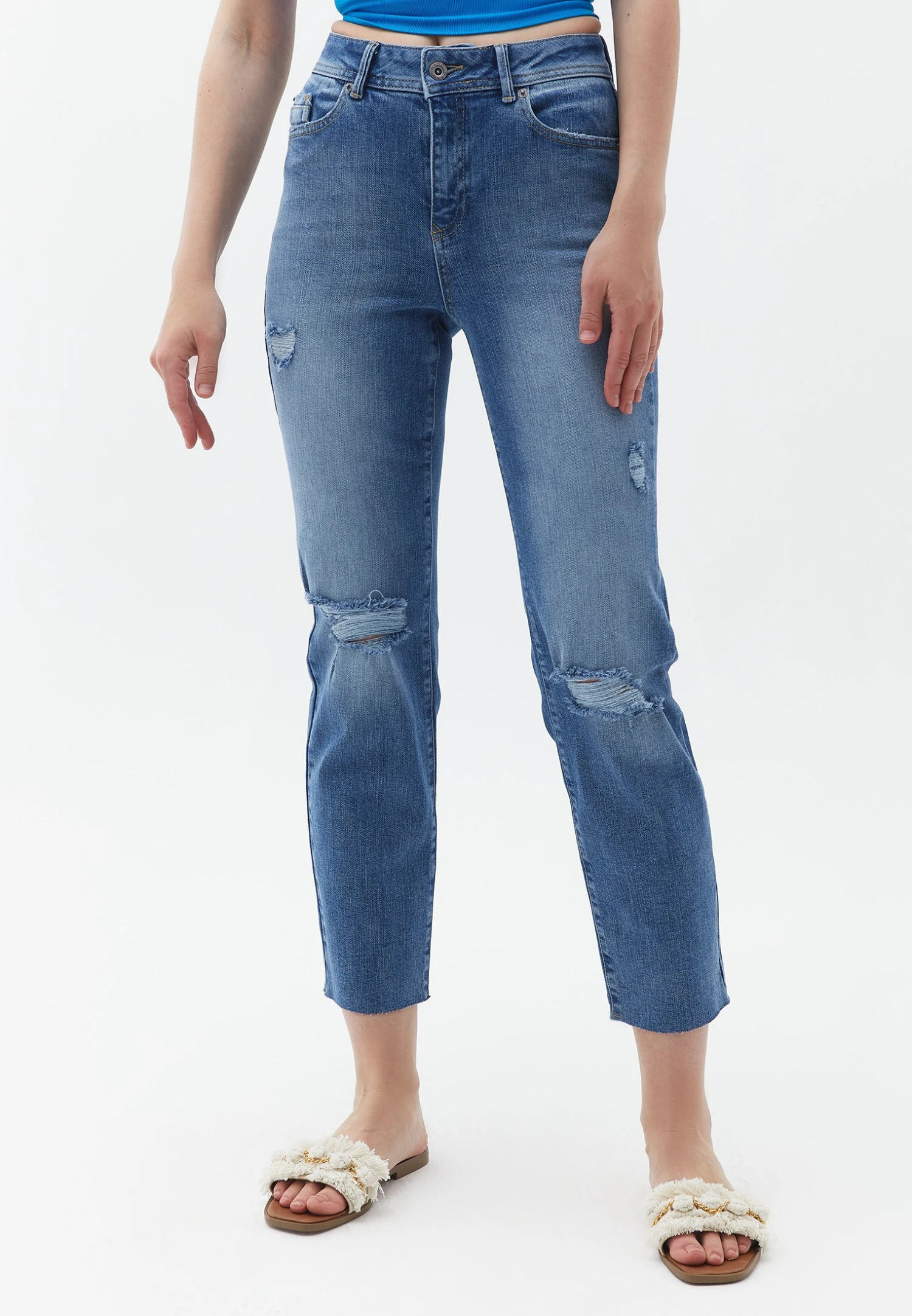 Jeansy Slim Fit - Blue Black Denim 1 Jeansy Slim Fit - Blue Black Denim