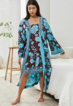 Next STANDARD - Szlafrok - Brown Floral -Fashion Pol 08cbd3a077984c18a560a6466f96deb9