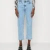 MOSS COPENHAGEN EIKE RIKKA ANKLE - Jeansy Straight Leg - Blue Denim