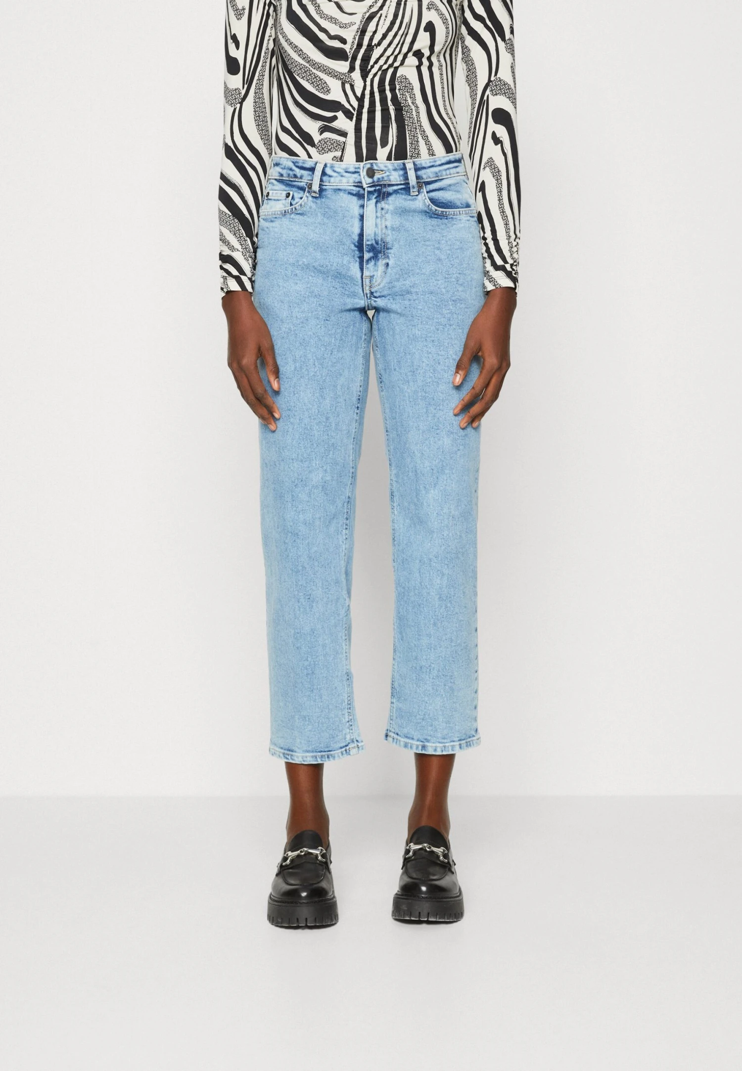 MOSS COPENHAGEN EIKE RIKKA ANKLE - Jeansy Straight Leg - Blue Denim 1 MOSS COPENHAGEN EIKE RIKKA ANKLE - Jeansy Straight Leg - Blue Denim