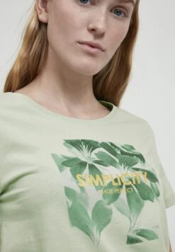 B.young BYSANLA LEAF TSHIRT - T-shirt Z Nadrukiem - Frosty Green -Fashion Pol 0e4ab37ba45847e7844d1f3a35e5927d