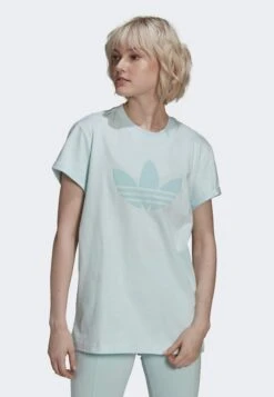 Adidas Originals T-shirt Z Nadrukiem - Halo Mint