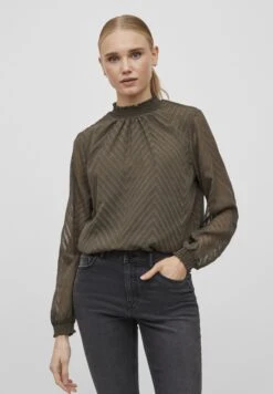 Vila HIGH NECK - Bluzka - Crocodile