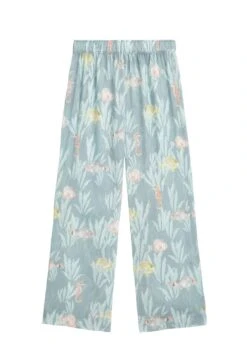 Oysho FLORAL - Spodnie Od Piżamy - Turquoise -Fashion Pol 13601ef6e6b042e48621b8c4ce5219d3