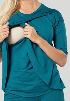 UMSTANDSPYJAMA MIT STILLFUNKTION - Piżama - Flaschengrün -Fashion Pol 14711639e8b54a69bffe465fff7f8656