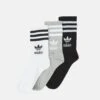 Adidas Originals CREW UNISEX 3 PACK - Skarpety - White/medium Grey Heather/black