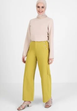 REFKA - Jeansy Dzwony - Light Green