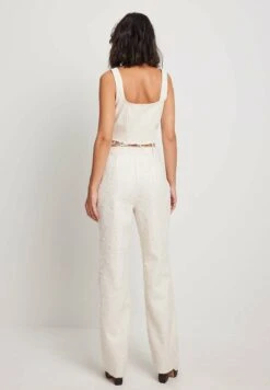 NA-KD Bluzka - Offwhite -Fashion Pol 1dd11d5cac124d329eaac07d7ff06c94