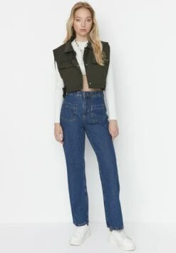 Trendyol Jeansy Straight Leg - Blue -Fashion Pol 1e75a3ddbbf74be7a3f20a8fe838d812