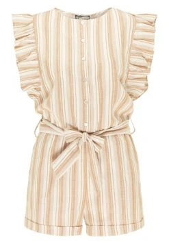 DREIMASTER IDEM - Kombinezon - Hellbraun Gestreift -Fashion Pol 21546484612a445d94bd54ff9ba74f5c