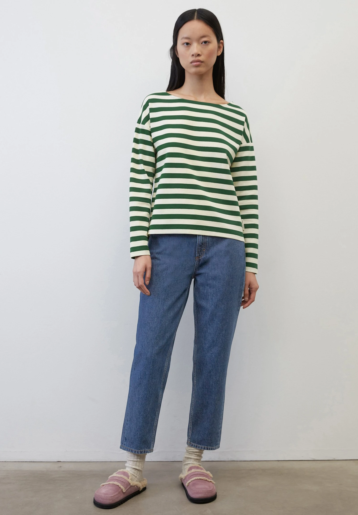 Marc O'Polo GERINGELTES LONGSLEEVE AUS INTERLOCK - Bluzka Z Długim Rękawem - Multi Spring Pine 5 Marc O'Polo GERINGELTES LONGSLEEVE AUS INTERLOCK - Bluzka Z Długim Rękawem - Multi Spring Pine - obrazek 5