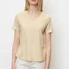 Marc O'Polo V NECK - T-shirt Basic - Natural Sand