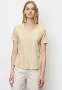 Marc O'Polo V NECK - T-shirt Basic - Natural Sand