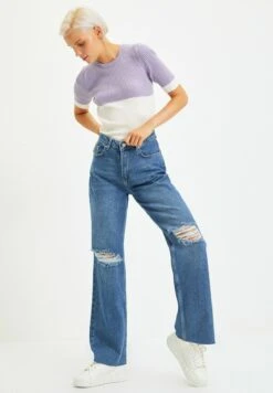 Trendyol Jeansy Dzwony - Blue -Fashion Pol 2aee7a4baafb4125bf7cb1880459ad62