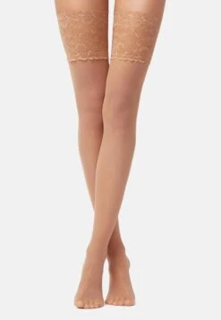 Calzedonia STAY UP DEN 20 - Zakolanówki - Camel