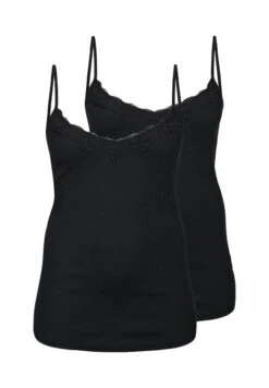 Zizzi 2-PACK - Koszulka Do Spania - Black Black