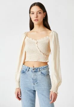 Koton LONG SLEEVE - Bluzka - Ecru