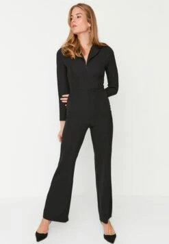 Trendyol OVERALLS - Kombinezon - Black -Fashion Pol 32804ffcf9c64627b01f96a4285de228
