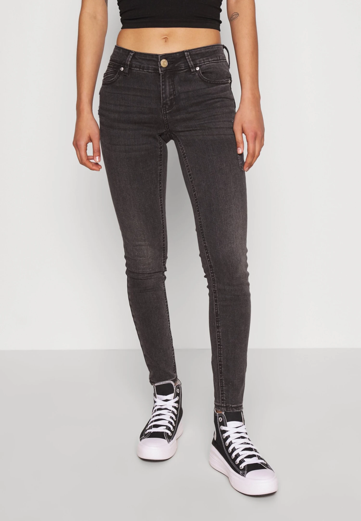 Vero Moda SKINNY PUSHUP - Jeansy Skinny Fit - Black Denim 1 Vero Moda SKINNY PUSHUP - Jeansy Skinny Fit - Black Denim