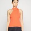 DKNY MOCK NECK SWEATER - Top - Persimmon
