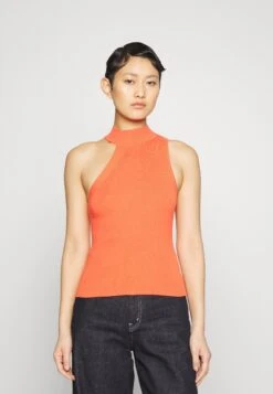 DKNY MOCK NECK SWEATER - Top - Persimmon