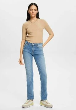 ESPRIT HIGH RISE - Jeansy Slim Fit - Blue Light Washed -Fashion Pol 3f47fb645d34467dbc36f6affb4df805