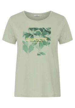 B.young BYSANLA LEAF TSHIRT - T-shirt Z Nadrukiem - Frosty Green -Fashion Pol 3fbe82daf3b1423091b4460a2a277d94