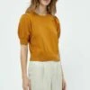 Minus LIVA - T-shirt Basic - Sun Baked Brown