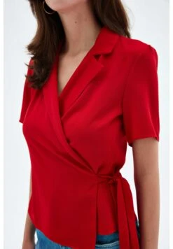 SHORT SLEEVE - Bluzka - Red -Fashion Pol 42c506546231486c856e8fb1b2c2434a