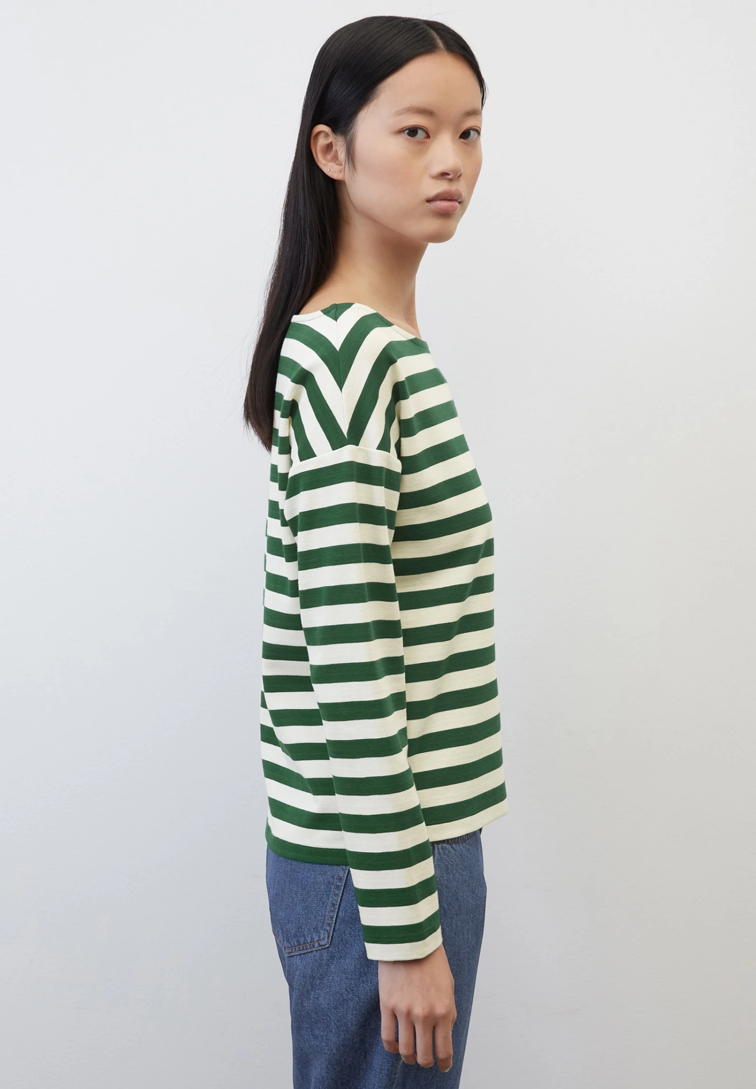 Marc O'Polo GERINGELTES LONGSLEEVE AUS INTERLOCK - Bluzka Z Długim Rękawem - Multi Spring Pine 4 Marc O'Polo GERINGELTES LONGSLEEVE AUS INTERLOCK - Bluzka Z Długim Rękawem - Multi Spring Pine - obrazek 4