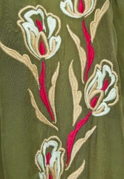 Scotch & Soda RUCHED WAIST BLOUSE WITH EXTENDED SHOULDER - Bluzka Z Długim Rękawem - Army Green -Fashion Pol 453505f26e0a487d894c6c1334e104f9