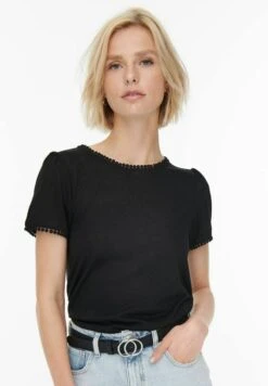 ONLY DETAILREICHES - T-shirt Z Nadrukiem - Black -Fashion Pol 475d06eba22a4f32bf7df94fc8aff6f8
