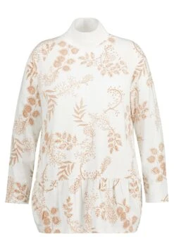 Ulla Popken Bluzka Z Długim Rękawem - Offwhite -Fashion Pol 48a24e6ddf114c1a894b66dfd42b78a5