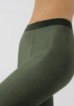 MELANGE WITH BACK WHITE SEAM - Rajstopy - Green -Fashion Pol 4e49ccff9d8041318452483cb572c6e3