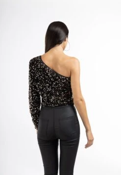 Faina ONE-SHOULDER-PAILLETTEN DULCEY - Bluzka - Kupfer -Fashion Pol 50fb78615c44484ab04d51e3f7278683