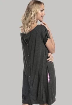 UMSTANDS UND STILLSHIRT - Koszula Nocna - Graphit Melange -Fashion Pol 55a724f76ade41a781423504a36b1eb5