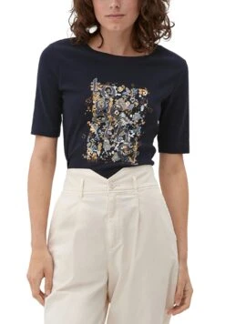 S.Oliver REHAUSSÉ D’UN IMPRIMÉ À EFFET - T-shirt Z Nadrukiem - Navy -Fashion Pol 5663ee88e78a411f80d0ab7ddc124871