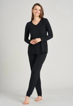 Schiesser Koszulka Do Spania - Black -Fashion Pol 567caf234ae240698892139d80bd6c3f