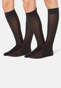 2 PACK - Podkolanówki - Nero