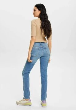 ESPRIT HIGH RISE - Jeansy Slim Fit - Blue Light Washed -Fashion Pol 5af3a7c386694ecbab9a10f5cdaa192e