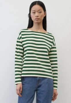 Marc O'Polo GERINGELTES LONGSLEEVE AUS INTERLOCK - Bluzka Z Długim Rękawem - Multi Spring Pine