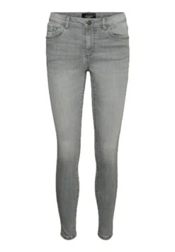 Vero Moda TANYA MR S - Jeansy Skinny Fit - Light Grey Denim