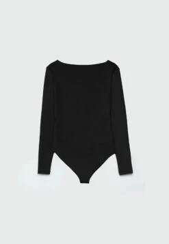 Stradivarius LANGARM-BODY MIT HERZAUSSCHNITT - Bluzka Z Długim Rękawem - Black -Fashion Pol 5fdef008bf284b748274b658cca8a82e