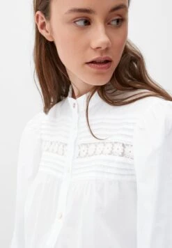 QS By S.Oliver MET KANT - Koszula - Ecru -Fashion Pol 60750d06b8204c78a3dcfdadcfff1e52