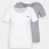 Levi's® Plus TEE 2 PACK - T-shirt Basic - White/grey