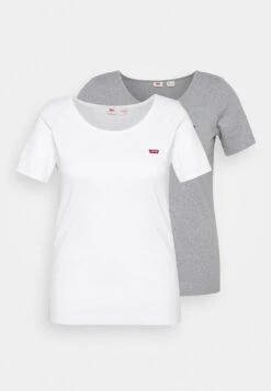 Levi's® Plus TEE 2 PACK - T-shirt Basic - White/grey